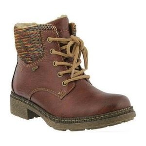 Womens Ankle Boots Spring Step Marylee Brown Water Resistant Memory Foam Lined